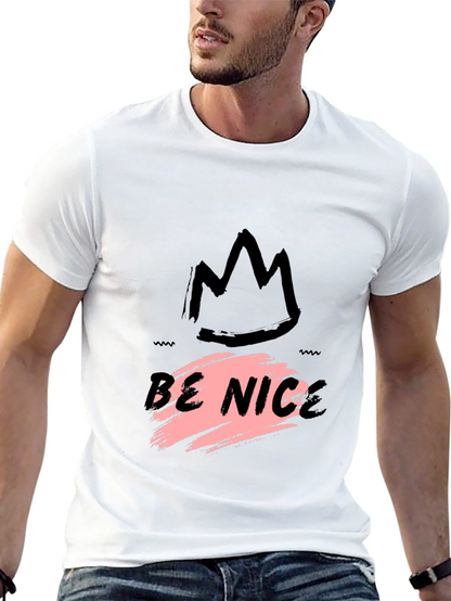 Be Nice Crown Graphic Black T-Shirt