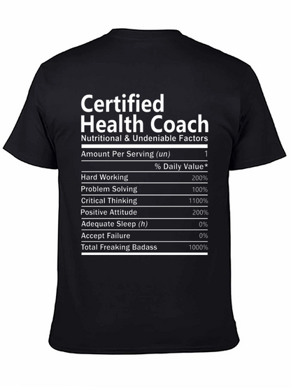 Certified Health Coach Nutrition Facts T-Shirt