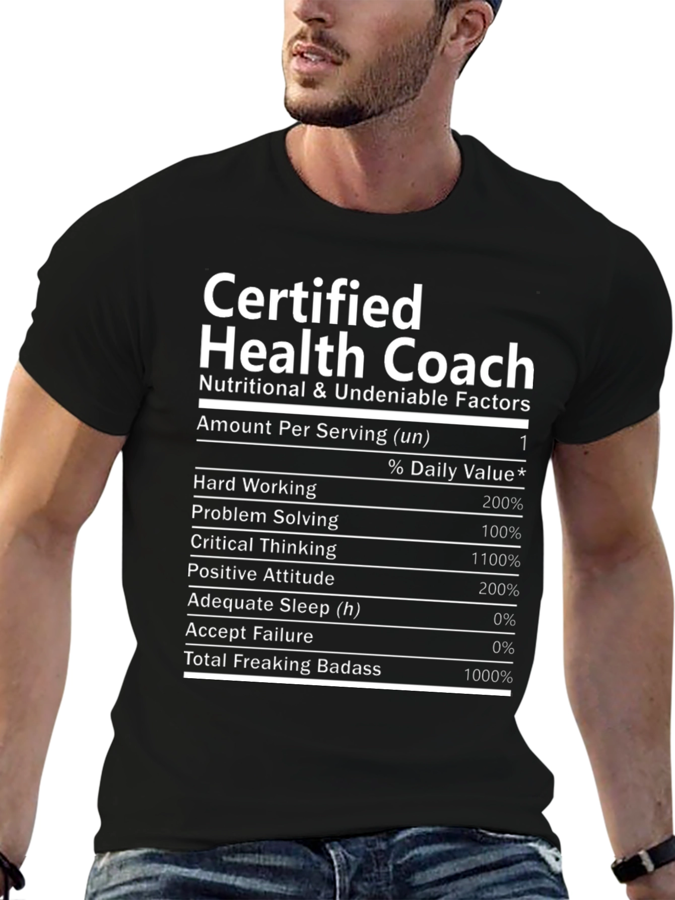 Certified Health Coach Nutrition Facts T-Shirt