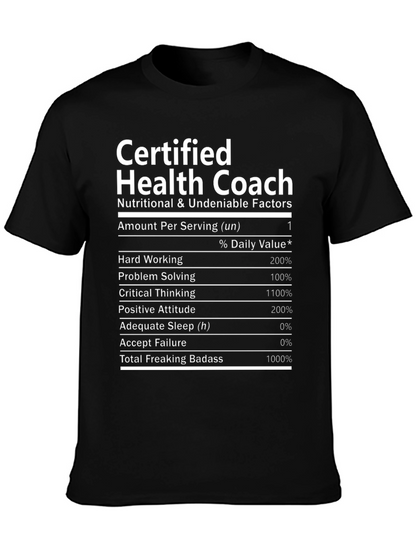 Certified Health Coach Nutrition Facts T-Shirt