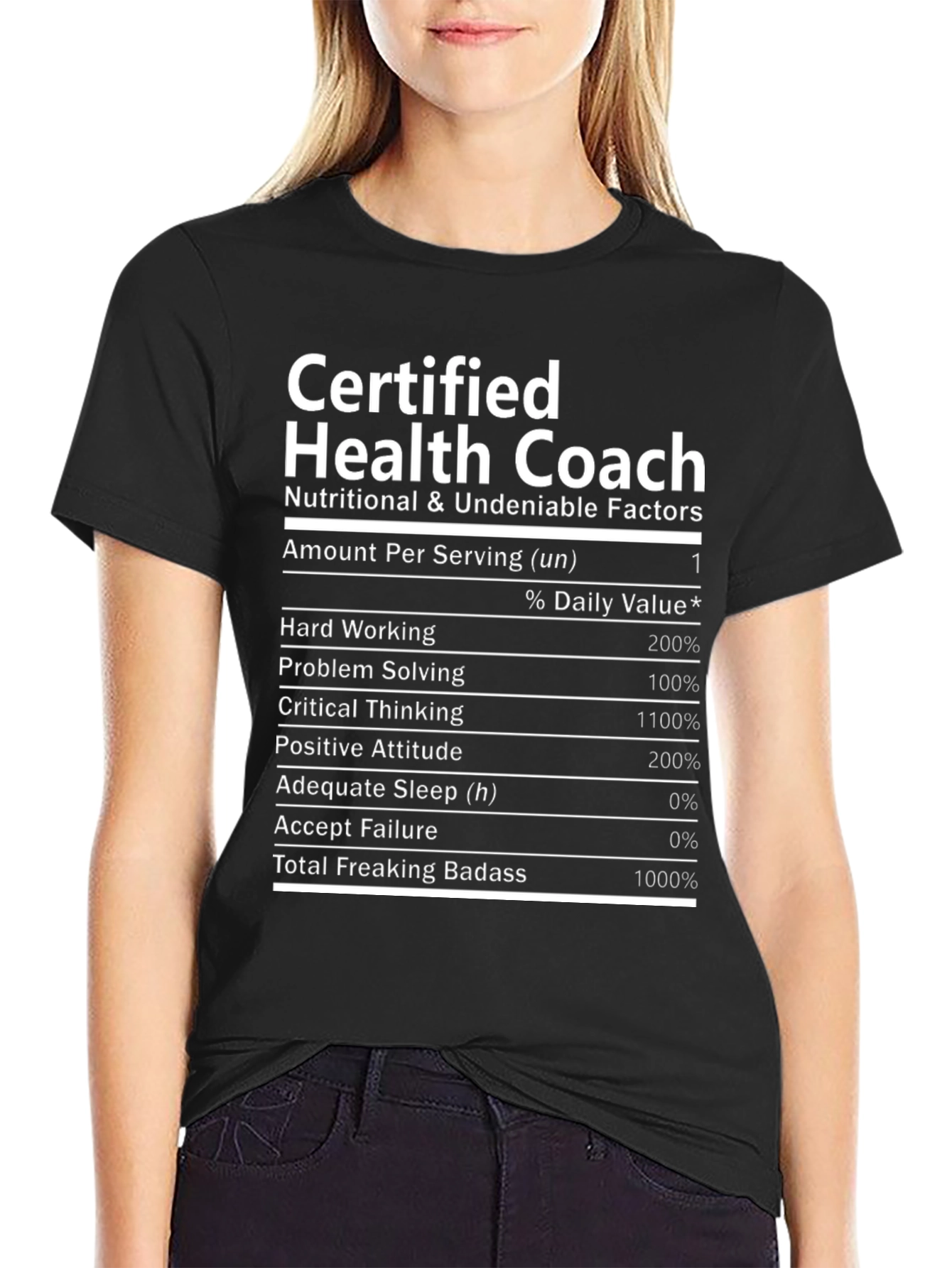 Certified Health Coach Nutrition Facts T-Shirt
