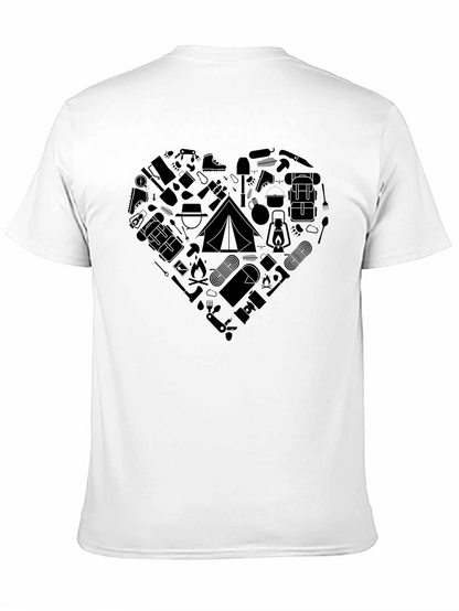 Camping Heart Graphic T-Shirt - Outdoor Adventure Tee