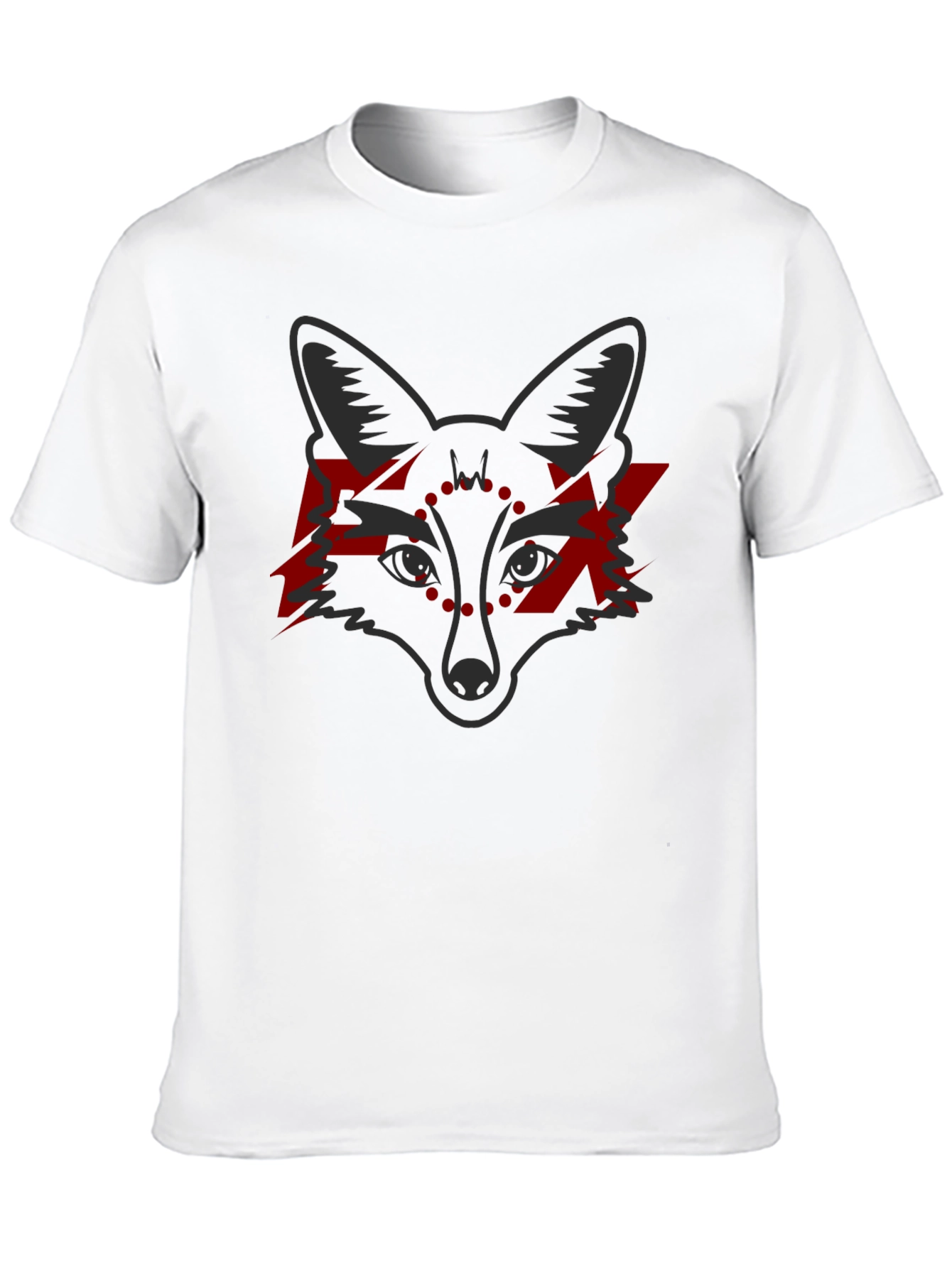 Fox Graphic Tee - Edgy Red Lightning Design