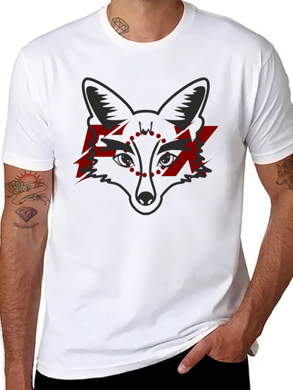Fox Graphic Tee - Edgy Red Lightning Design