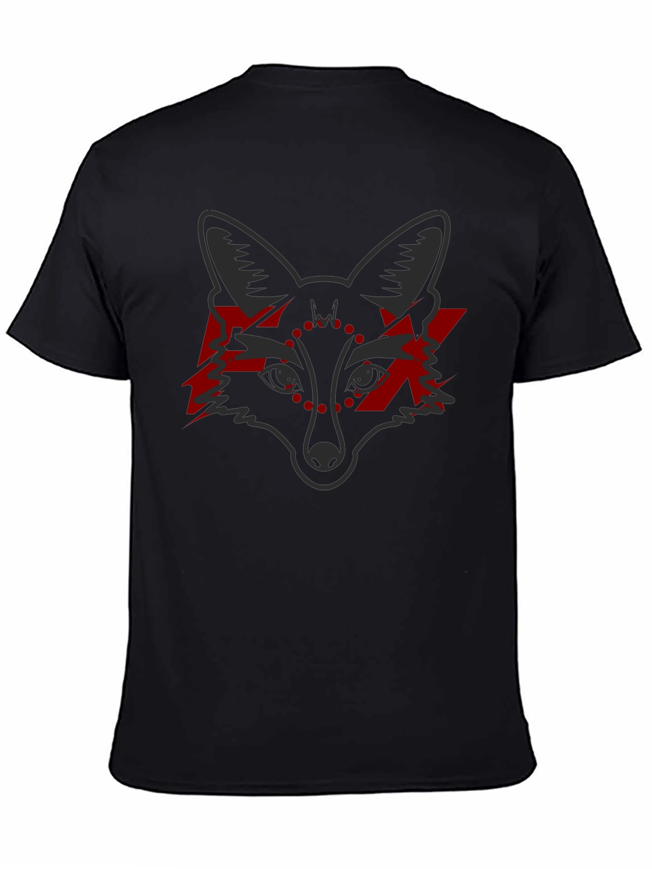 Fox Graphic Tee - Edgy Red Lightning Design
