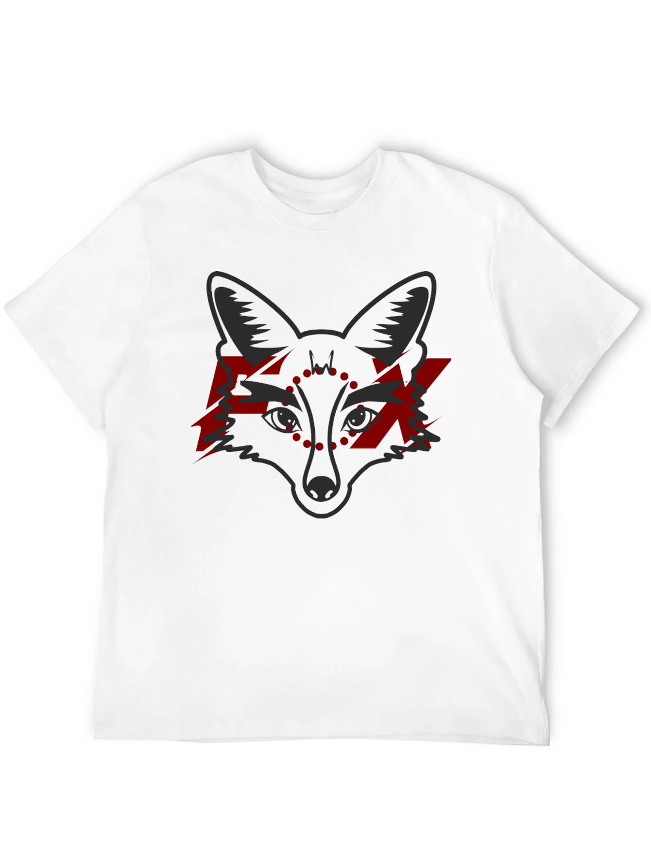 Fox Graphic Tee - Edgy Red Lightning Design