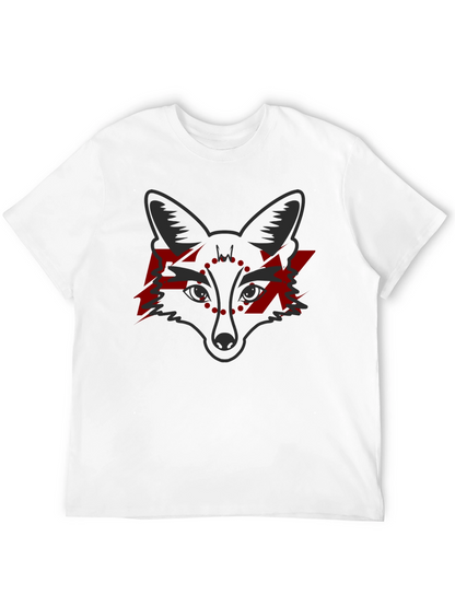 Fox Graphic Tee - Edgy Red Lightning Design