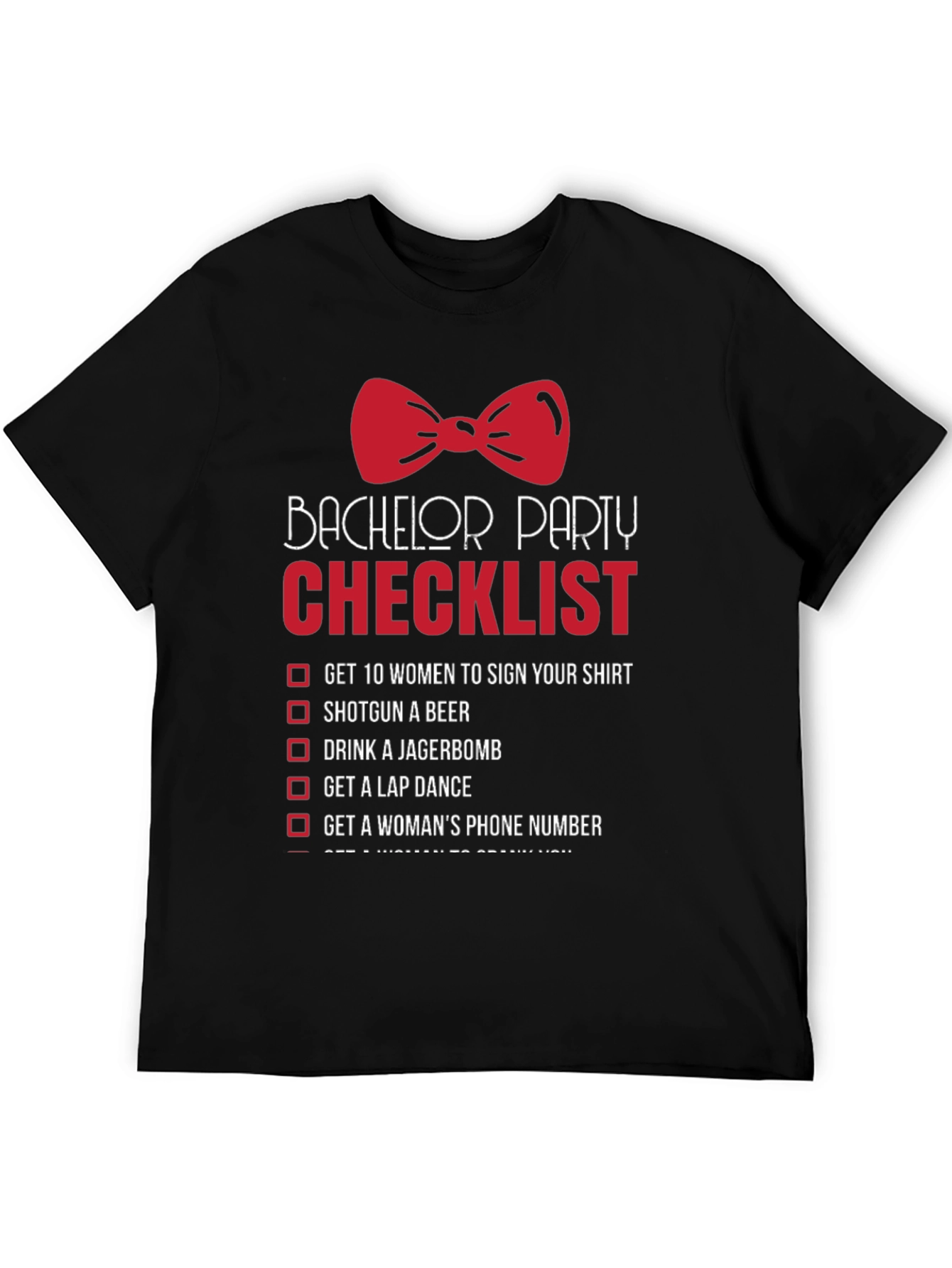 Bachelor Party Checklist T-Shirt