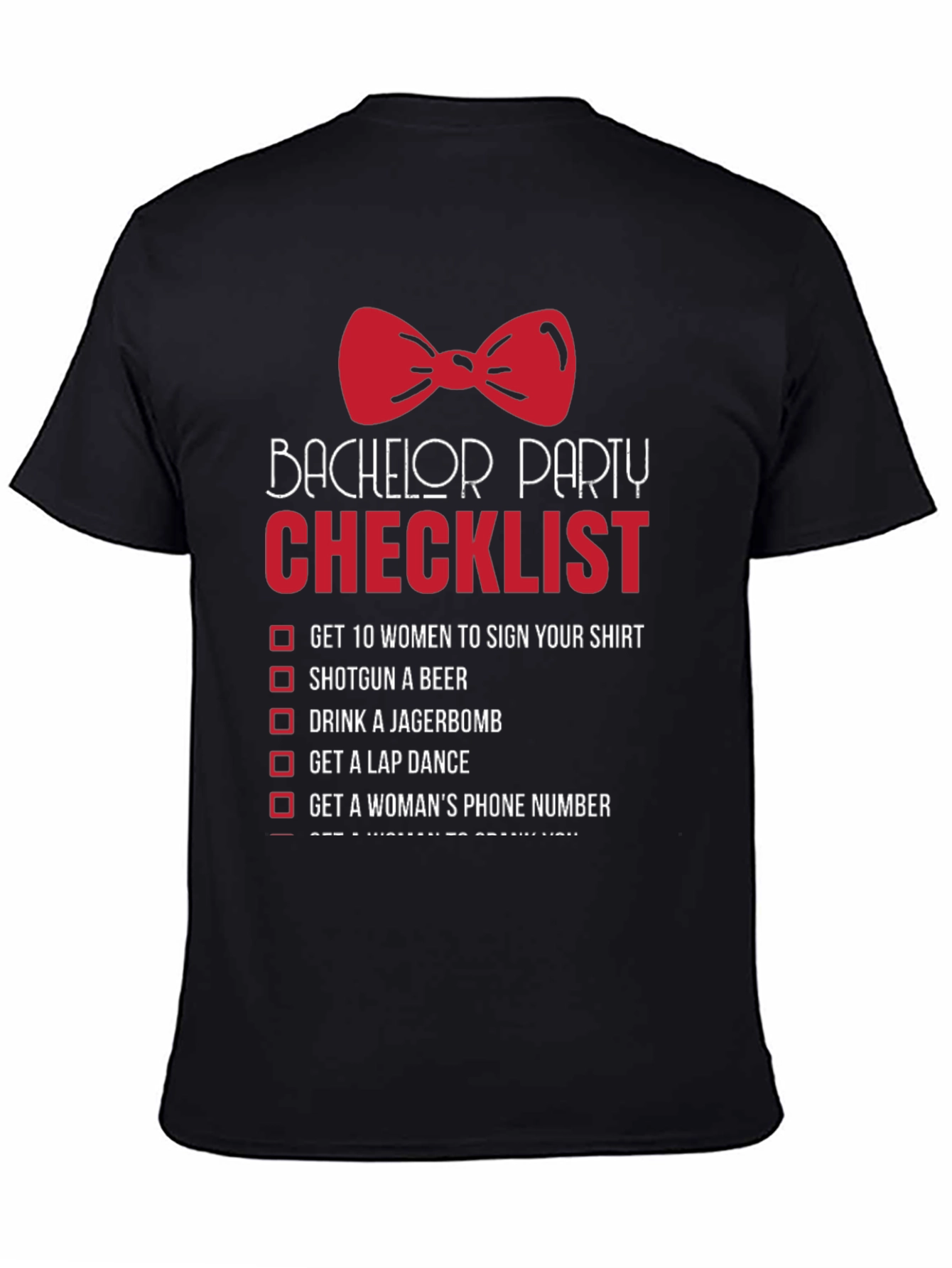 Bachelor Party Checklist T-Shirt