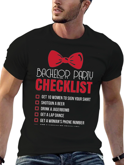 Bachelor Party Checklist T-Shirt