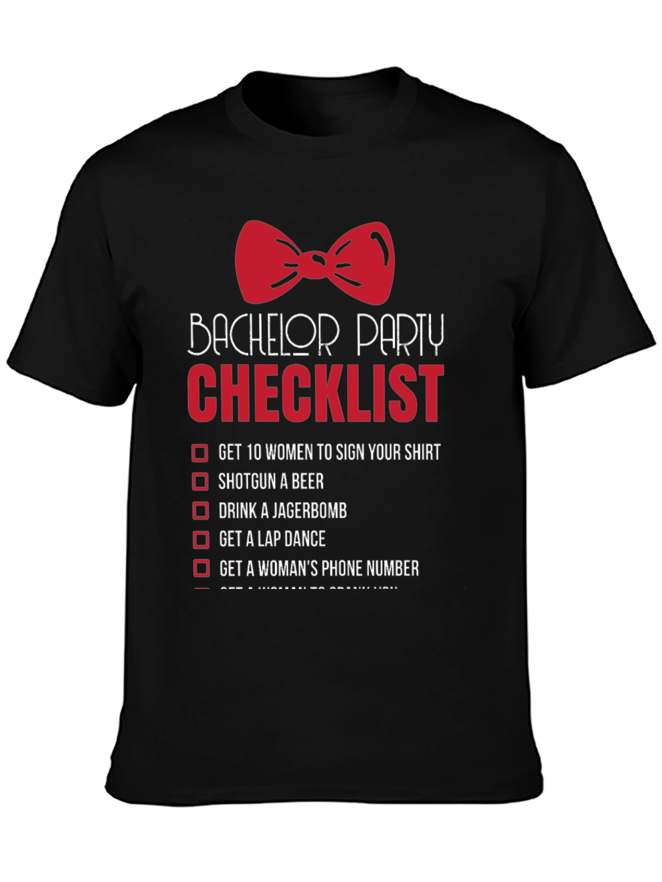 Bachelor Party Checklist T-Shirt