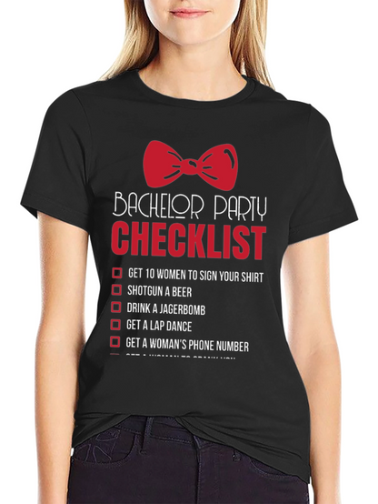 Bachelor Party Checklist T-Shirt