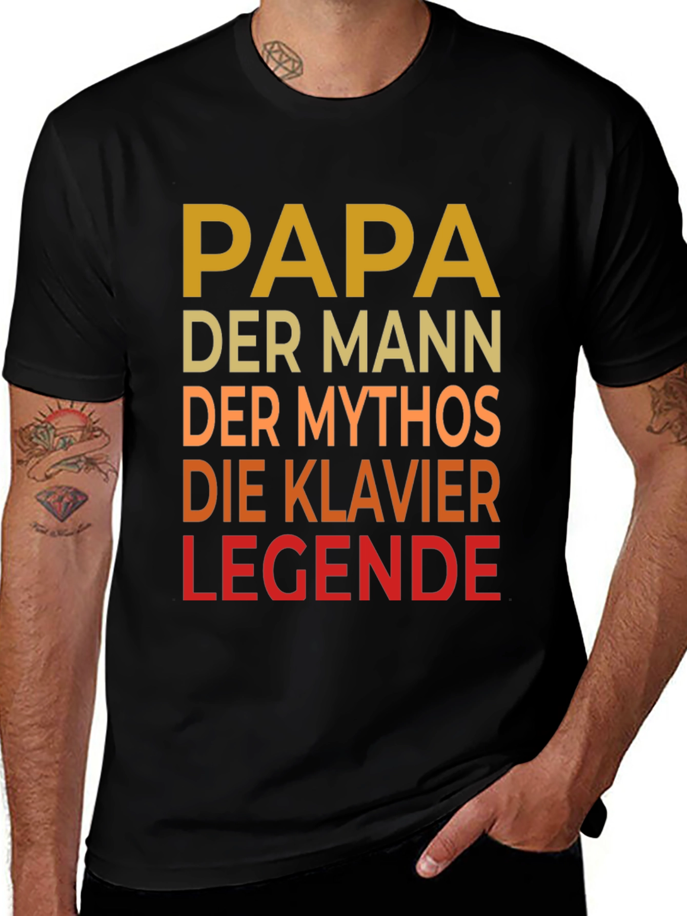 Papa Piano Legend Tee - Fathers Day Gift