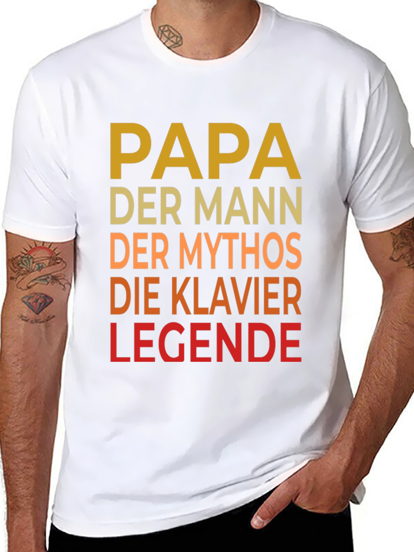 Papa Piano Legend Tee - Fathers Day Gift