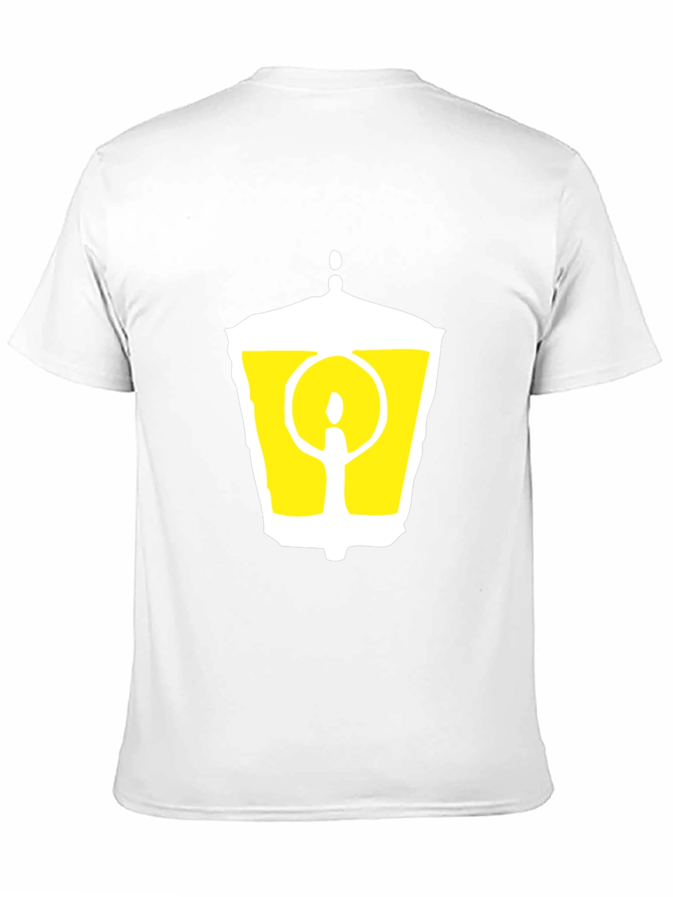 Black T-Shirt with Graphic Lantern Design