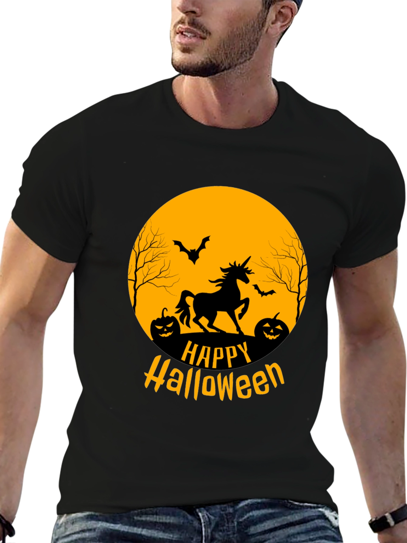 Happy Halloween Unicorn Graphic Tee