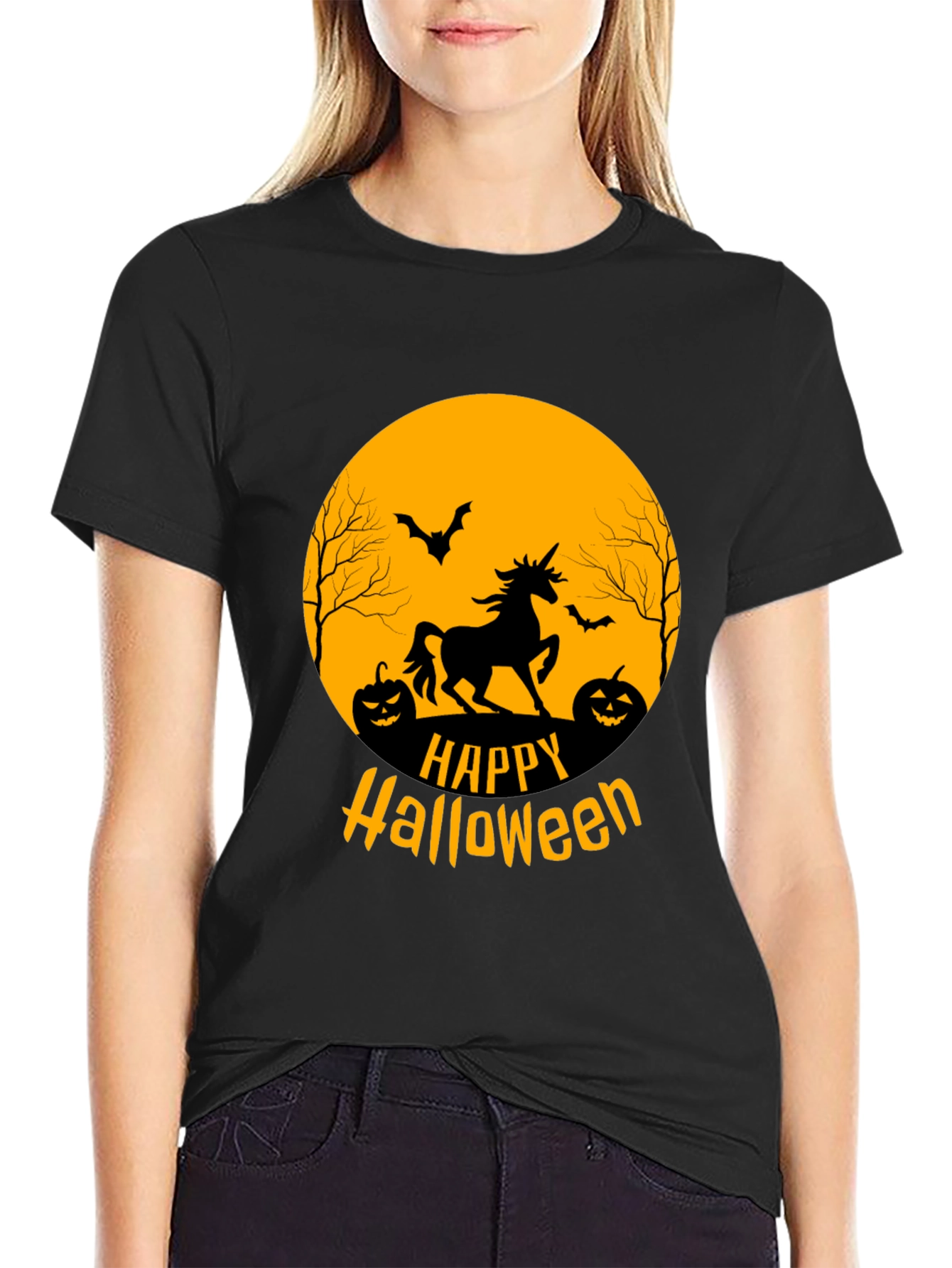 Happy Halloween Unicorn Graphic Tee