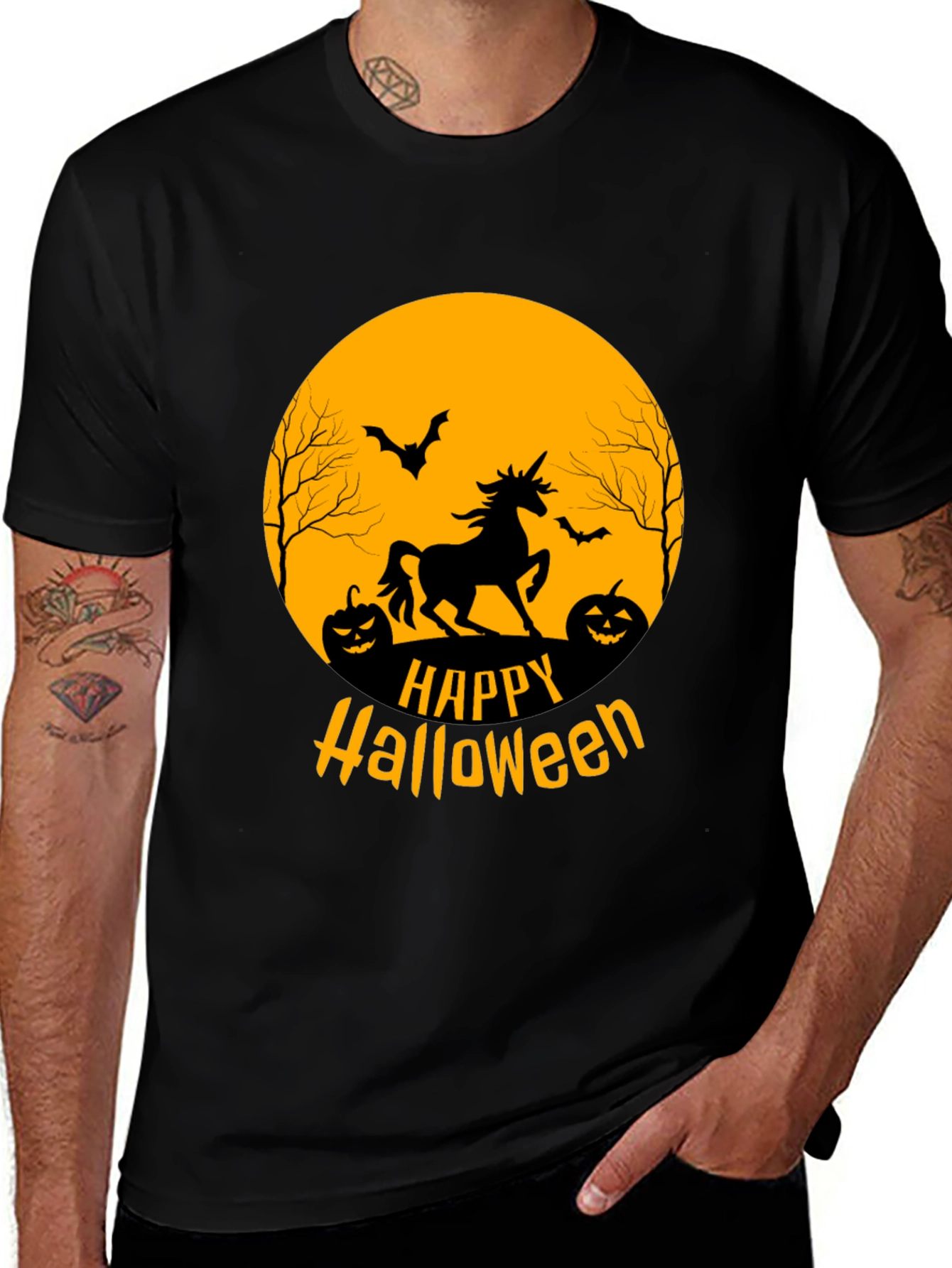 Happy Halloween Unicorn Graphic Tee