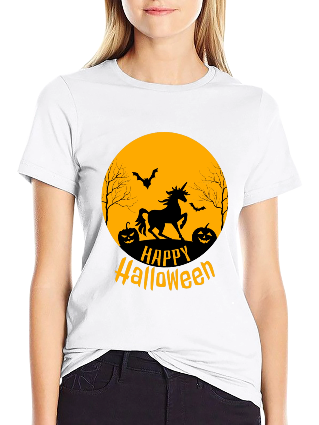 Happy Halloween Unicorn Graphic Tee