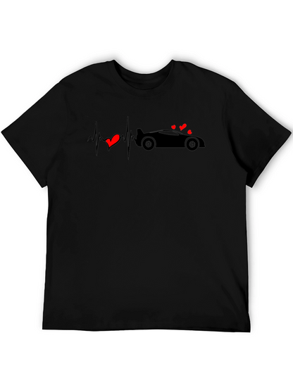 Car Heartbeat T-Shirt - Love Cars Graphic Tee