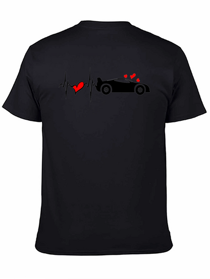 Car Heartbeat T-Shirt - Love Cars Graphic Tee