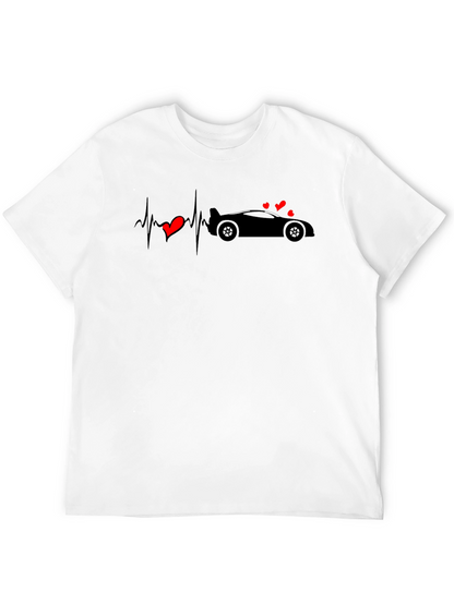 Car Heartbeat T-Shirt - Love Cars Graphic Tee