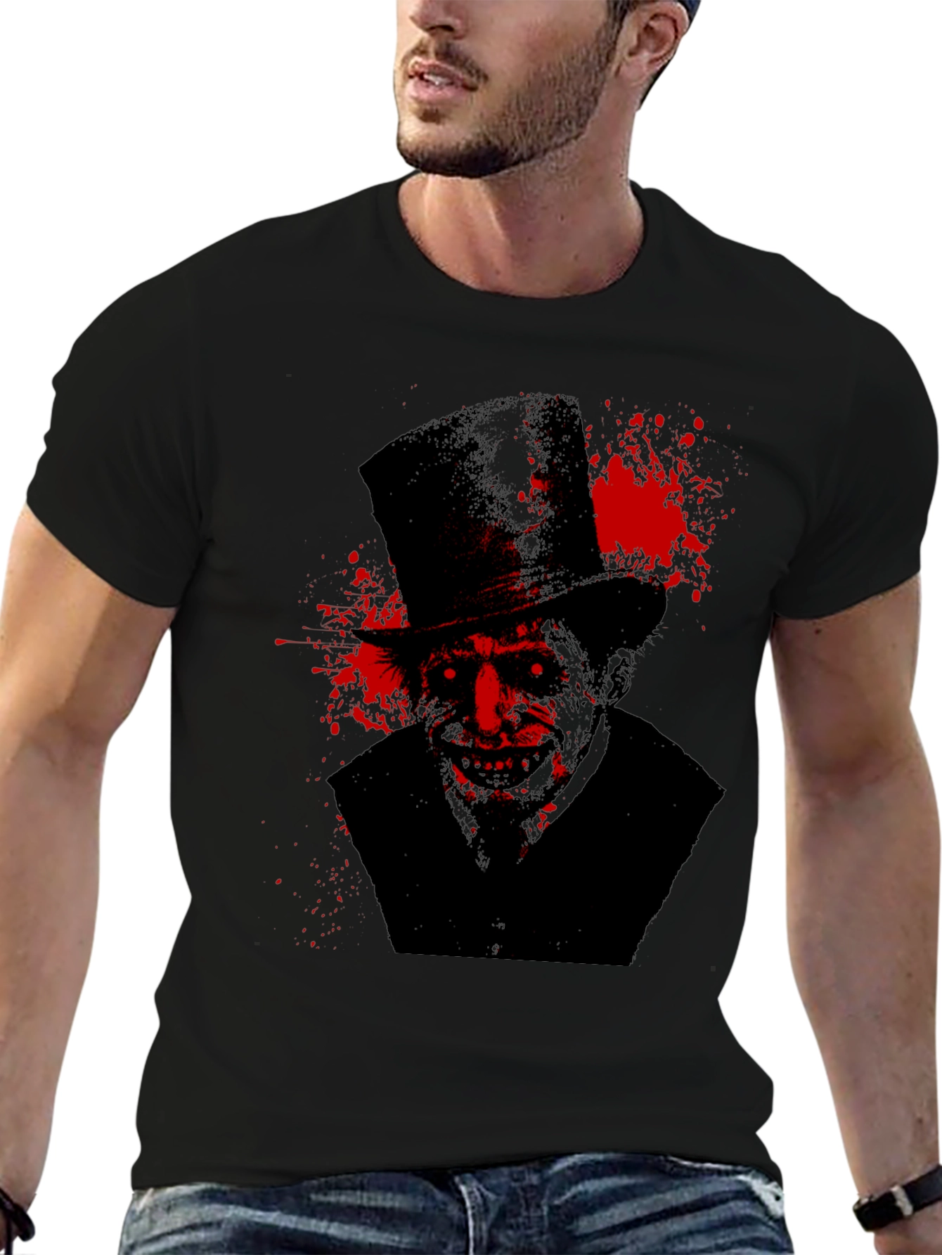 Creepy Top Hat Man Graphic Tee