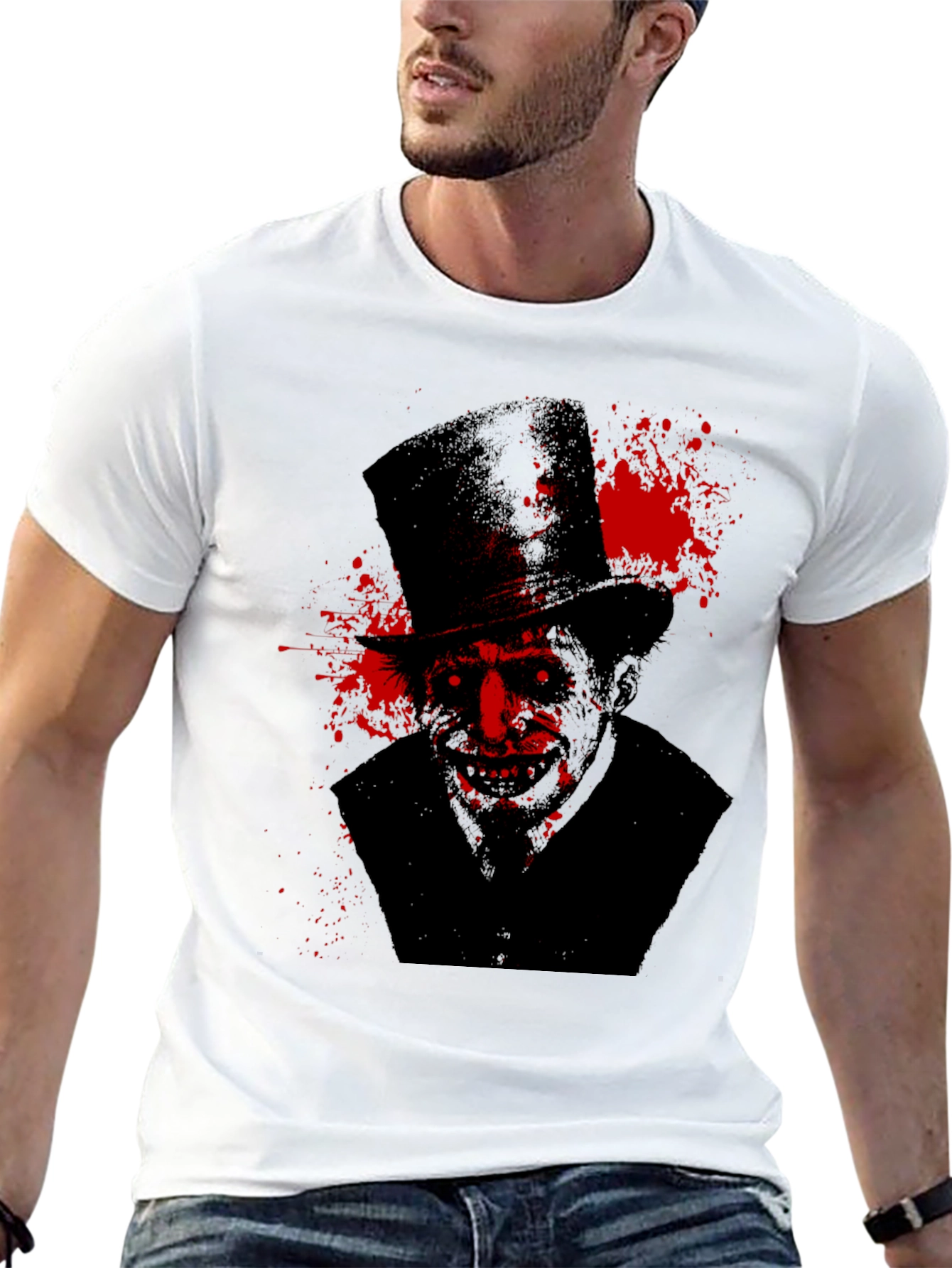 Creepy Top Hat Man Graphic Tee