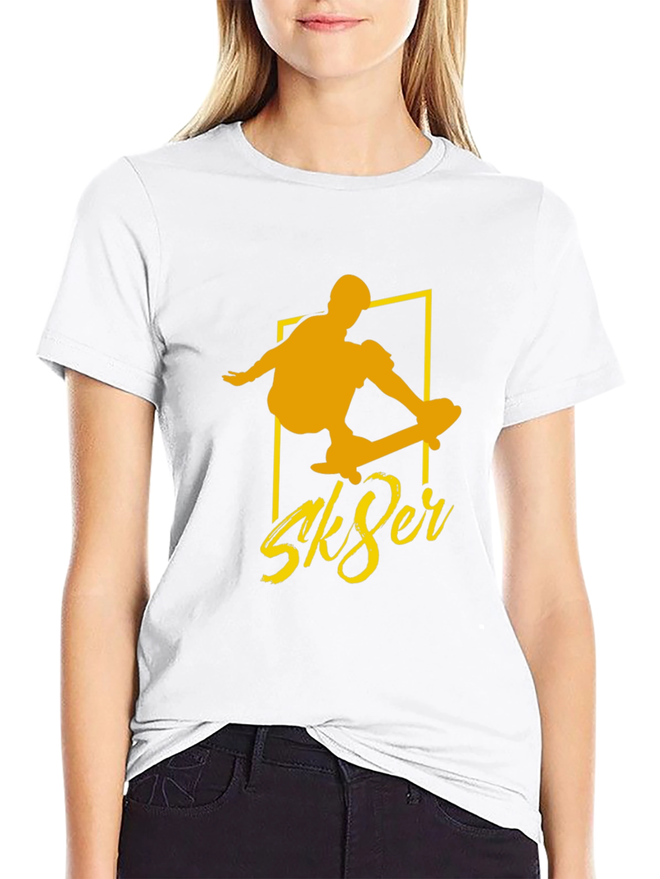 Sk8er Black Tee - Cool Skateboard Graphic T-Shirt