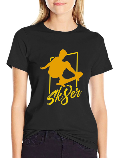Sk8er Black Tee - Cool Skateboard Graphic T-Shirt