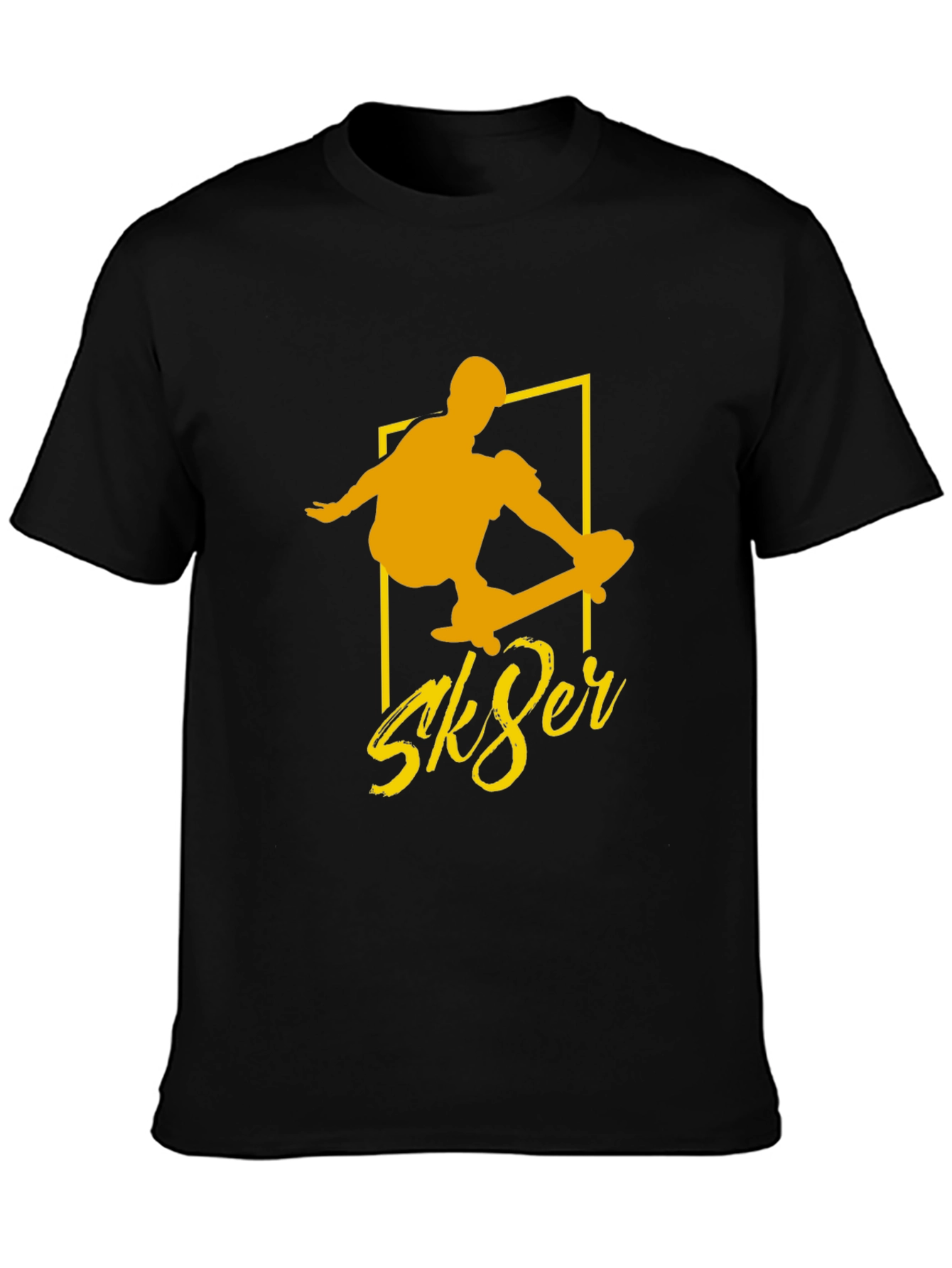 Sk8er Black Tee - Cool Skateboard Graphic T-Shirt