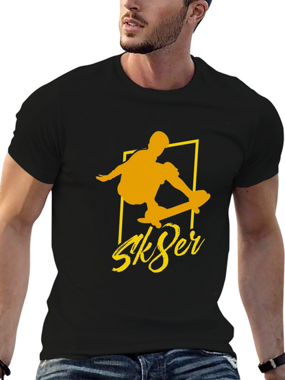 Sk8er Black Tee - Cool Skateboard Graphic T-Shirt