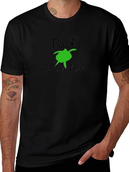Proud Turtle Mom Black T-Shirt