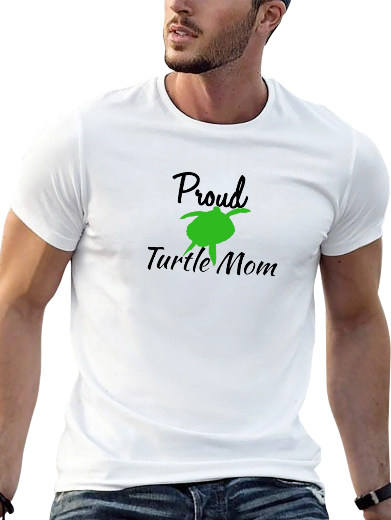 Proud Turtle Mom Black T-Shirt