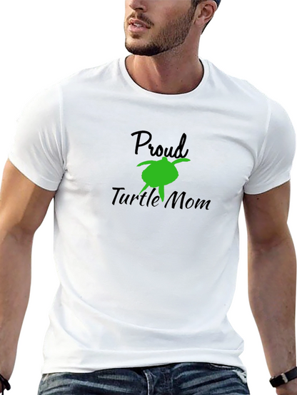 Proud Turtle Mom Black T-Shirt