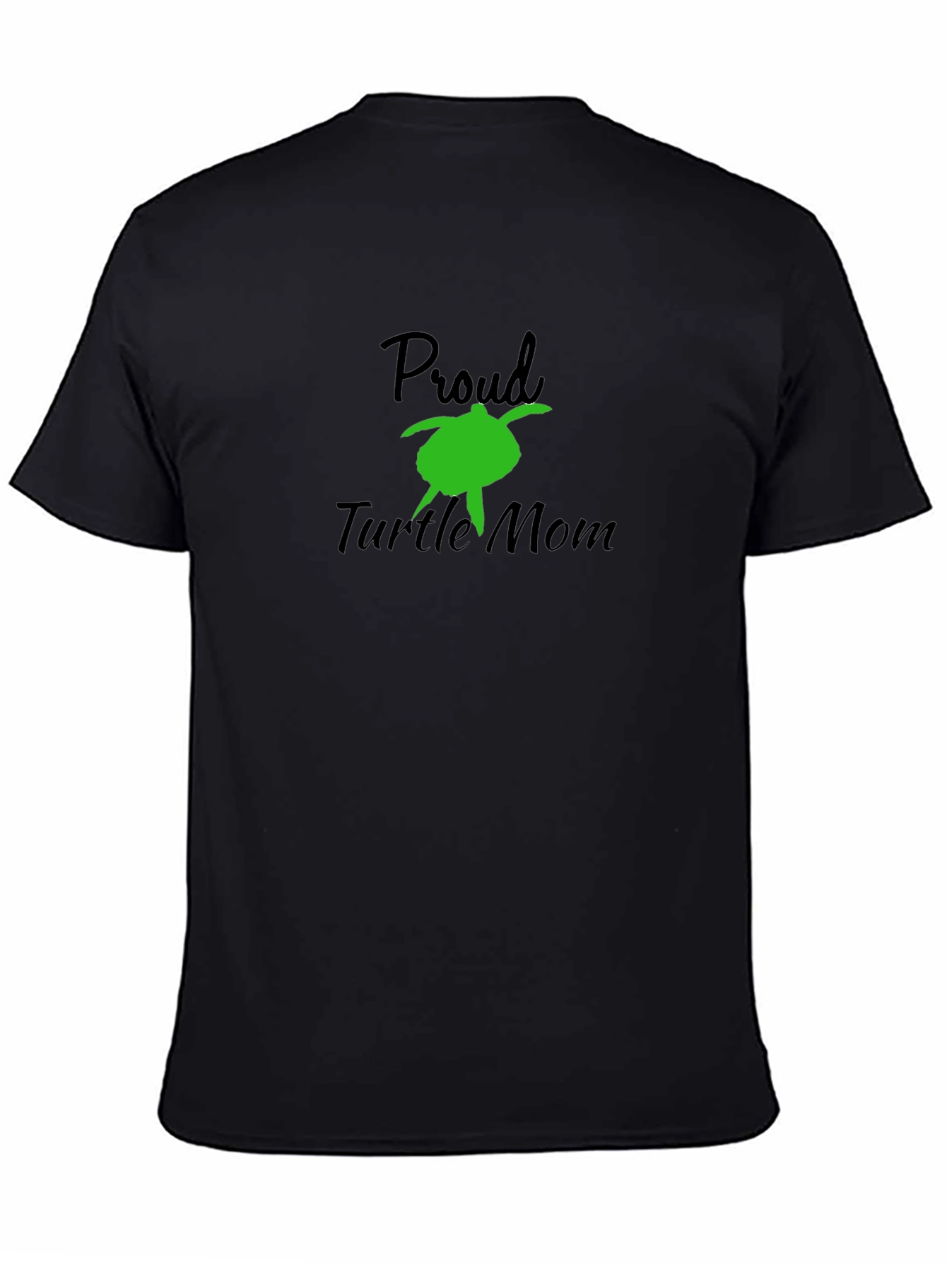 Proud Turtle Mom Black T-Shirt