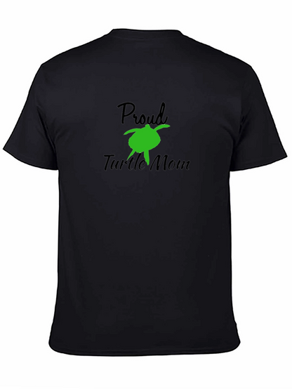 Proud Turtle Mom Black T-Shirt