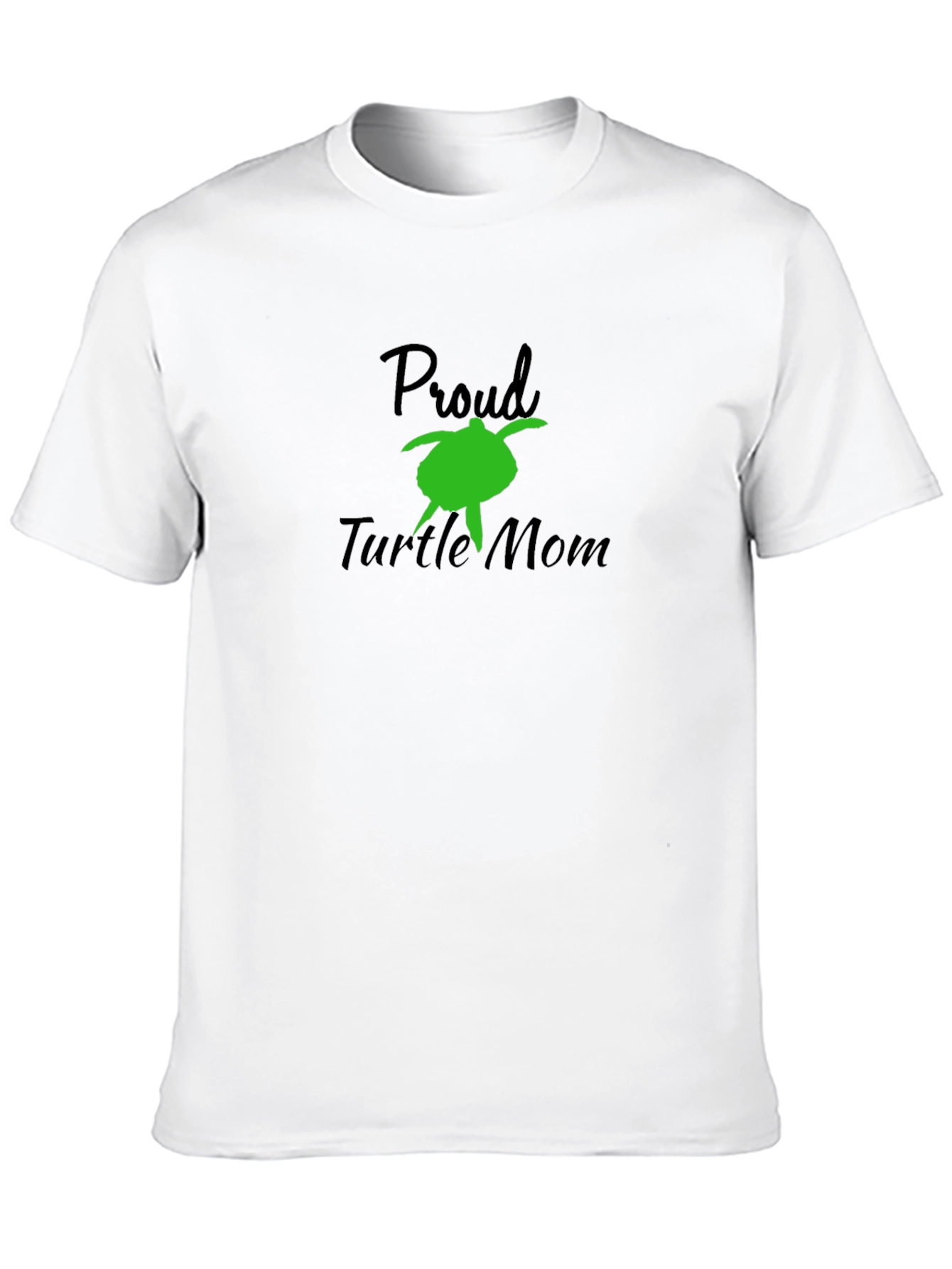 Proud Turtle Mom Black T-Shirt