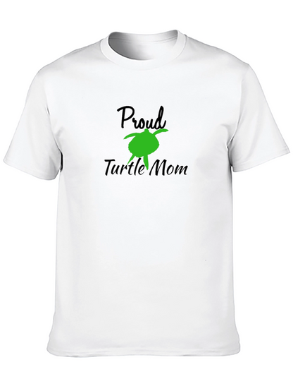 Proud Turtle Mom Black T-Shirt