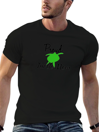 Proud Turtle Mom Black T-Shirt