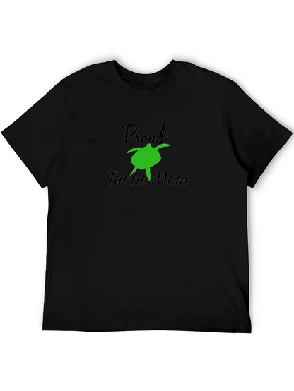 Proud Turtle Mom Black T-Shirt