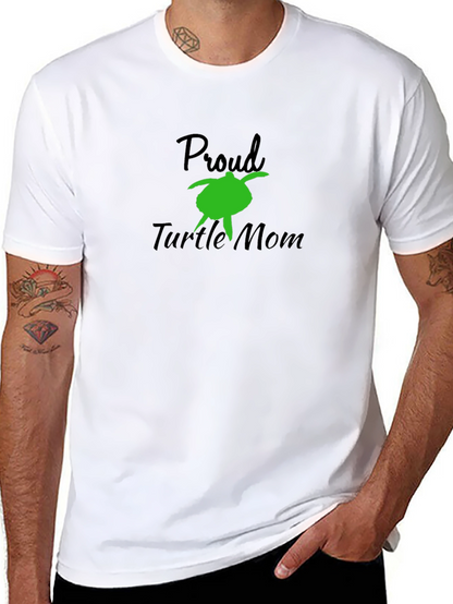 Proud Turtle Mom Black T-Shirt