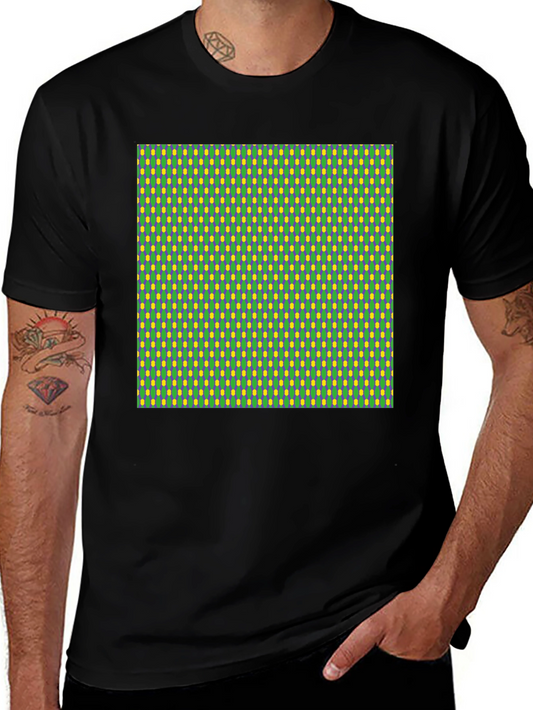 Green and Yellow Patterned T-Shirt