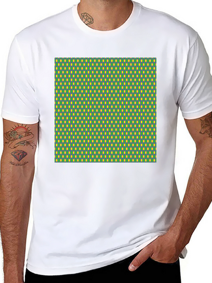 Green and Yellow Patterned T-Shirt