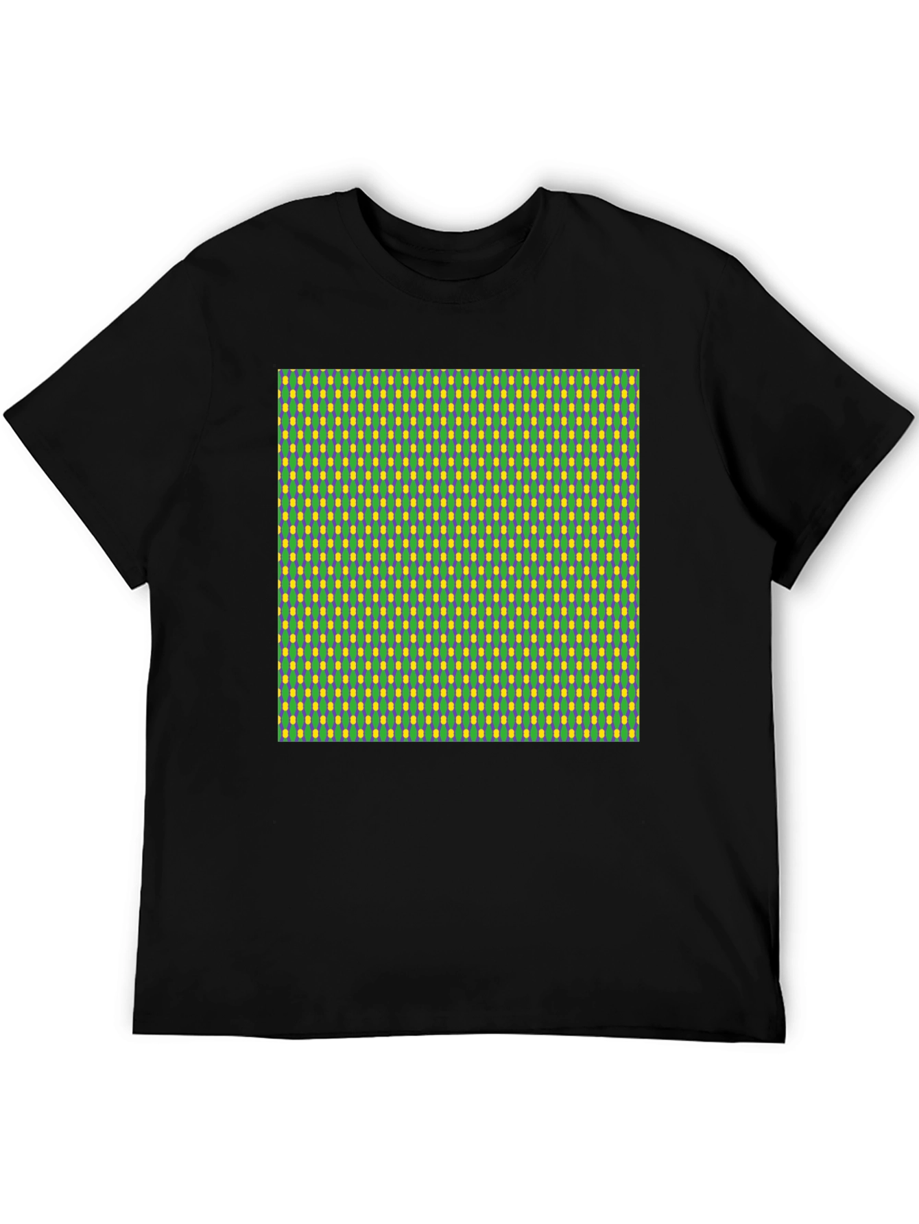 Green and Yellow Patterned T-Shirt