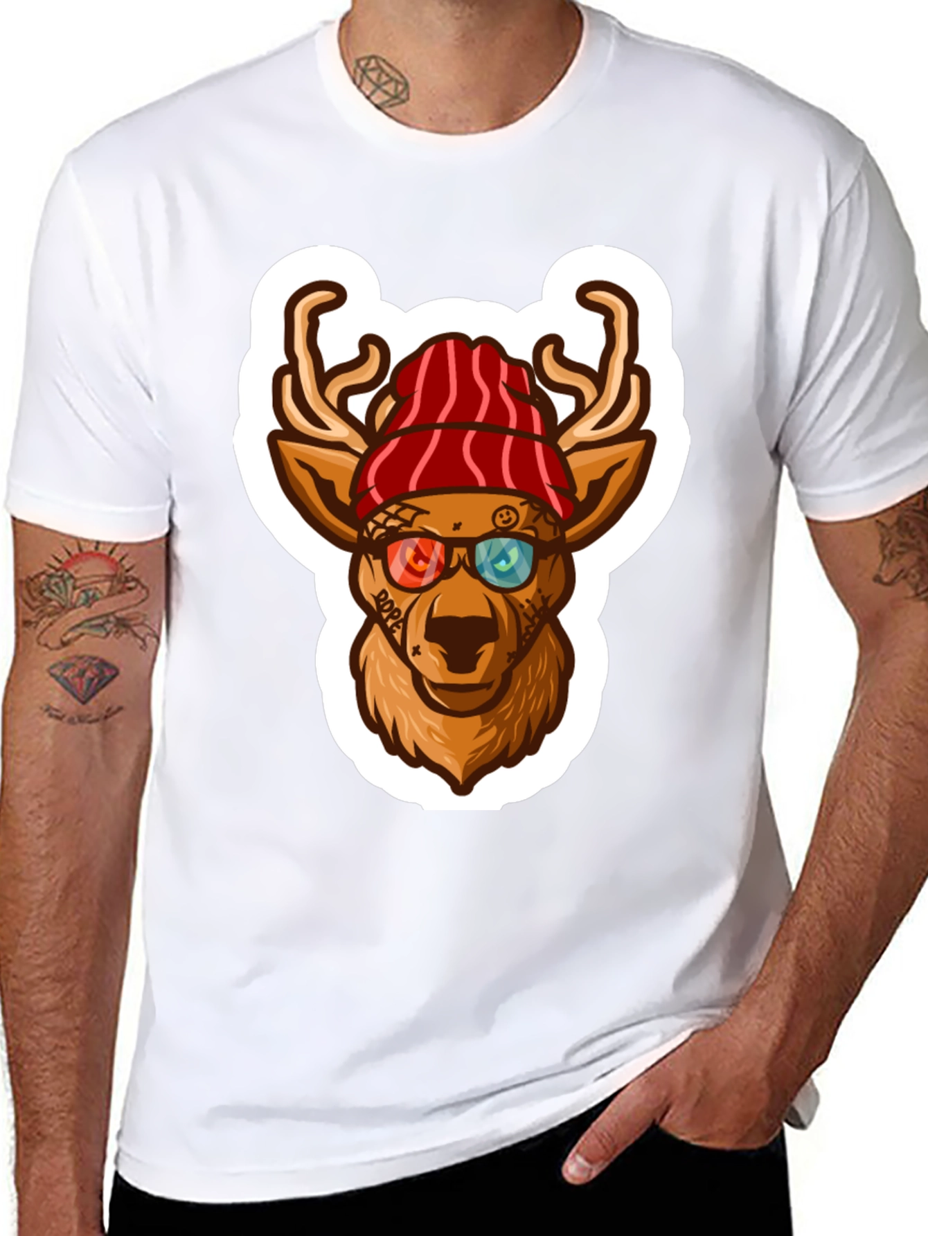 Cool Deer Graphic Tee - Urban Style