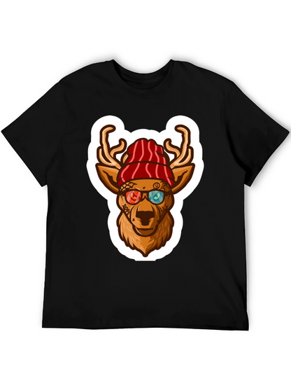 Cool Deer Graphic Tee - Urban Style