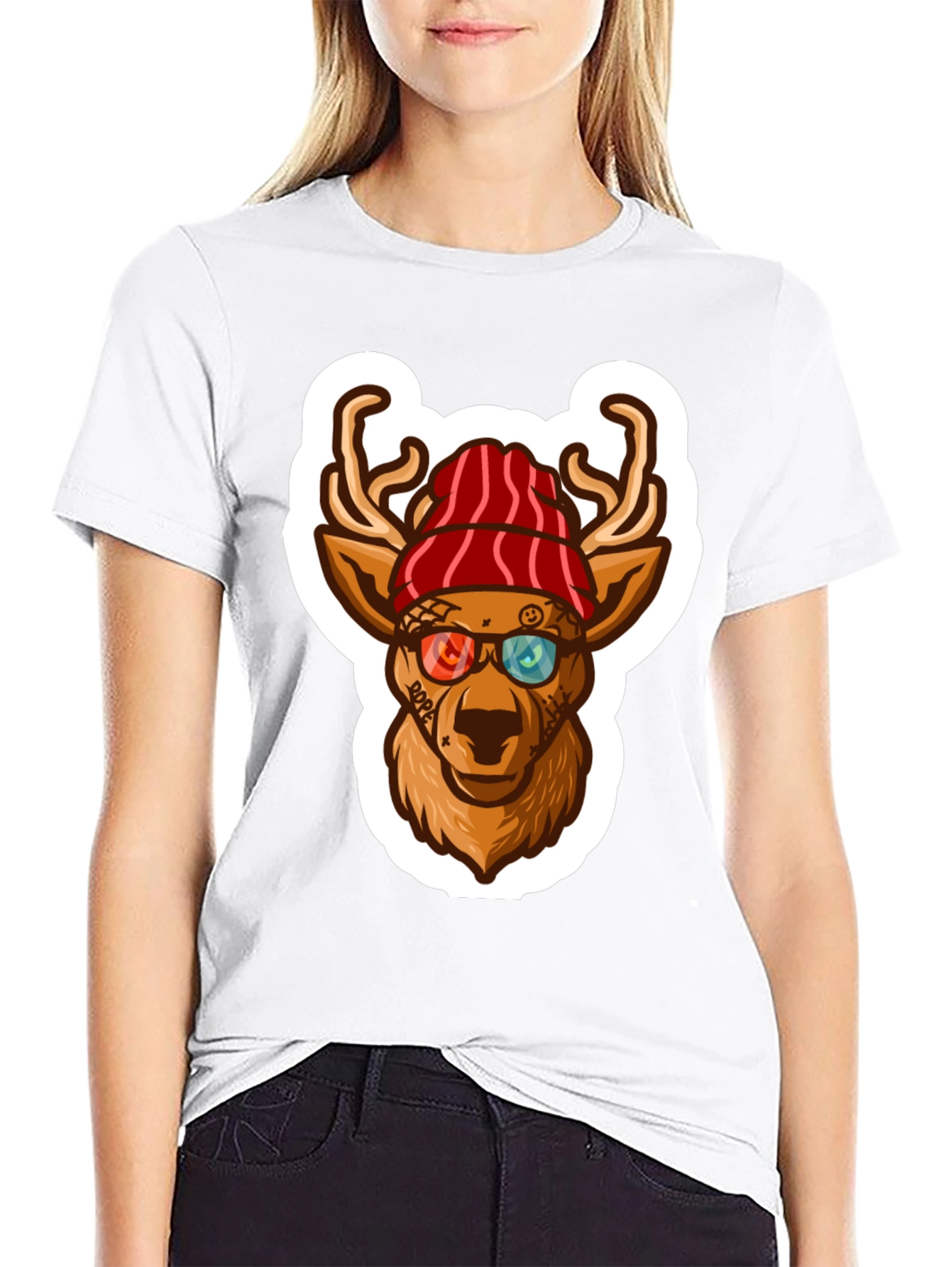 Cool Deer Graphic Tee - Urban Style
