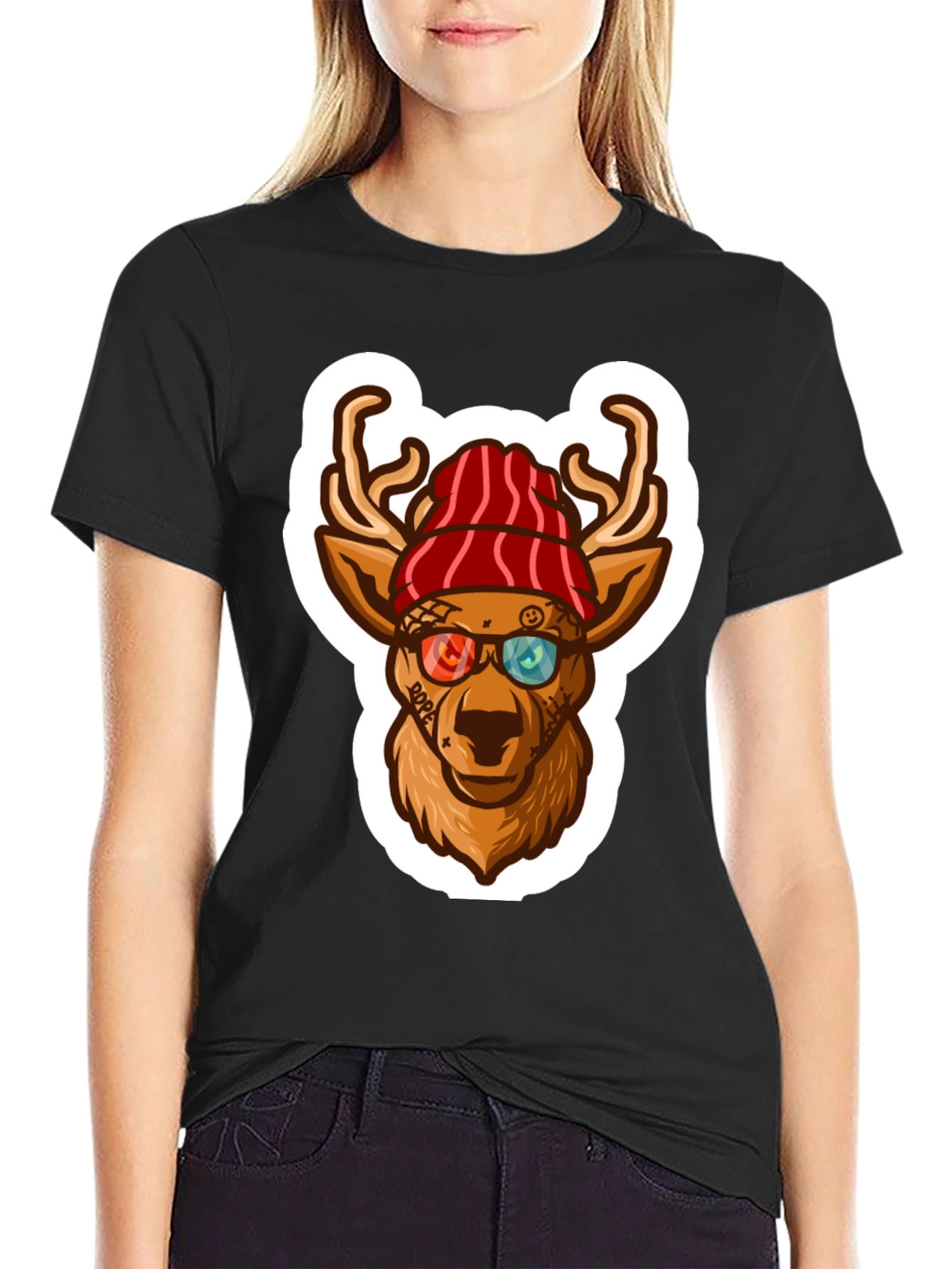 Cool Deer Graphic Tee - Urban Style
