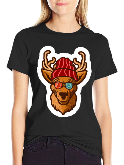 Cool Deer Graphic Tee - Urban Style